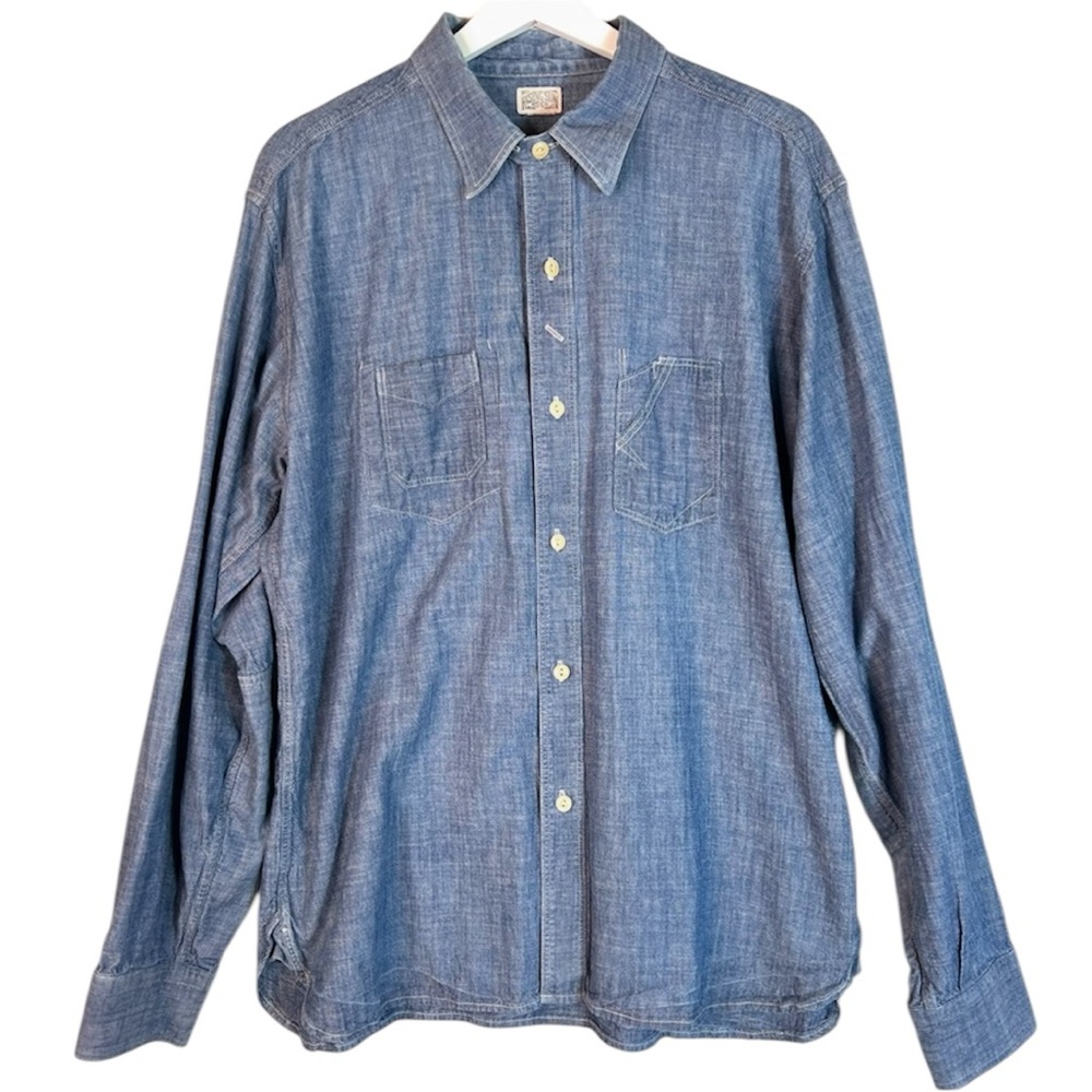 Rising Sun Co Chambray Men’s Button Down Shirt